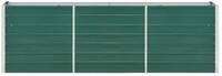 vidaXL Hochbeet, Garten-Hochbeet Verzinkter Stahl 240&times;40&times;77 cm Gr&uuml;n
