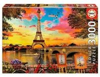 Educa Puzzle Puzzle Sonnenuntergang in Paris 3000 Teile, Puzzleteile