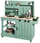 MUDDY BUDDY&reg; Outdoor-Spielk&uuml;che Explorer Holz, Matschk&uuml;che, salbeigr&uuml;n