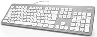 Hama Slim Keyboard Tastatur KC-700 DE-Layout Silber Gaming-Tastatur (Voll-Tastatur