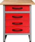 ONDIS24 Werkbank Bernd, (Set), h&ouml;henverstellbar, 4 Schubladen, ca. 60x60x85 cm