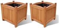 vidaXL Hochbeet Holz-Hochbeet 30x30x30 cm 2 Stk. (2 St)