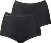 Maxislip SLOGGI "Basic+", Damen, Gr. 38, schwarz, Single Jersey, Obermaterial: 95%