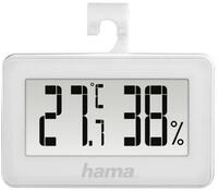 Hama Mini Thermo-Hygrometer, digital, mit Magnet & Haken, wei&szlig;, innen 2in1