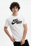 T-Shirt NIKE SPORTSWEAR "M NSW TEE JUST DO IT SWOOSH", Herren, Gr. M, schwarz-wei&szlig;
