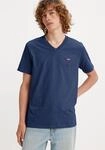 V-Shirt LEVI'S "LE ORIGINAL HM VNECK", Herren, Gr. S, blau (marineblaus),...