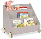 Pinolino&reg; Kinderregal Kinderb&uuml;cherregal mit Rollen 'Lasse', grau