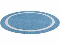 Teppich Benito, Gino Falcone, rund, Höhe: 6 mm, Flachgewebe, Uni Farben, mit