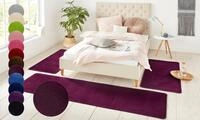 HANSE Home Bettumrandung Shashi, H&ouml;he 8 mm, (3-tlg), Kurzflor, Unifarben, Teppich,