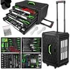 tectake Werkzeugtrolley Werkzeugkoffer, Werkzeugkasten mit Tragegriff und