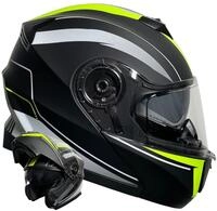 RALLOX Helmets Motorradhelm Klapphelm 160 Motorradhelm Helm Rollerhelm matt schwarz