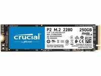 Crucial P2 interne SSD (250 GB) 2100 MB/S Lesegeschwindigkeit, 1150 MB/S