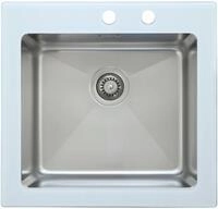 RESPEKTA Waschbecken respekta Glassp&uuml;le - Einzelbecken NEW YORK 55 x 53