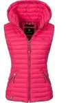 Navahoo Steppweste Shadaa stylische &auml;rmellose Damen Weste mit Kapuze rosa XS (34)