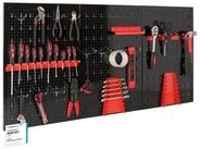 Arebos Lochwand 3-teilige Werkzeugwand Hakenset stabil & montagefreundlich, 3 Stk.,