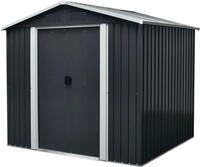 Pergart Ger&auml;tehaus D&uuml;sseldorf II 86 (GLS), BxT: 226x162 cm, Metall, mit Satteldach