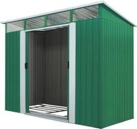 Pergart Ger&auml;tehaus L&uuml;beck 86, BxT: 224x181 cm, Metall, mit Pultdach und Lichtband,