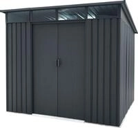 Pergart Ger&auml;tehaus L&uuml;beck 89, BxT: 224x267 cm, Metall, mit Pultdach und Lichtband,