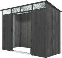 Pergart Ger&auml;tehaus L&uuml;beck 86, BxT: 224x181 cm, Metall, mit Pultdach und Lichtband,