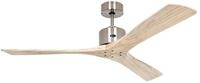 CasaFan Deckenventilator Deckenventilator Macau Chrom / Holz Natur