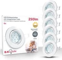 B.K.Licht LED Einbauleuchte 6er Set Einbaustrahler, Schwenkbare Einbauspots,...