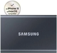 Samsung T7 externe SSD (2 TB) 3,5" 1050 MB/S Lesegeschwindigkeit, 1000 MB/S