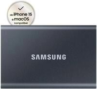 Samsung T7 externe SSD (1 TB) 3,5" 1050 MB/S Lesegeschwindigkeit, 1000 MB/S