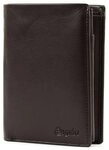 Esquire Geldb&ouml;rse Wallet High with Flap L, aus echtem Leder braun