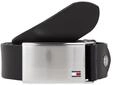 Koppelg&uuml;rtel TOMMY HILFIGER "Plaque Belt 3,5 cm breit", Herren, Gr. 80, schwarz,