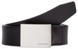 Calvin Klein Lederg&uuml;rtel FORMAL PLAQUE BELT 3.5CM Schnalle aus geb&uuml;rstetem Metall