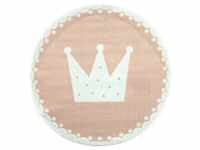 Livone Happy Rugs Crown (ø 133 cm) rosa/weiss