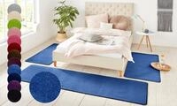 HANSE Home Bettumrandung Shashi, H&ouml;he 8 mm, (3-tlg), Kurzflor, Unifarben, Teppich,