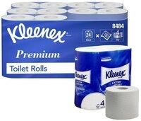 KLEENEX Toilettenpapier Kleenex 8484 Toilettenpapier 4-lagig - 24 St&uuml;ck (1-St) wei&szlig;