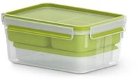 Emsa Lunchbox EMSA CLIP & GO Lunchbox XL 2,2 L rechteckig mit 3 Eins&auml;tzen und extra