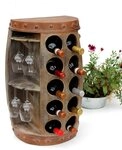 DanDiBo Weinregal Weinfass 1547 Beistelltisch Schrank Fass aus Holz 65cm Weinbar, Bar