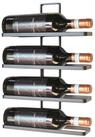 DanDiBo Blumenhocker 2x Metall Schwarz Wand 4-Wine erweiterbar Flaschenregal