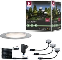 Paulmann Plug & Shine LED BEL Basisset warmweiß 70 mm silber (93692)
