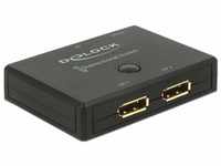 Delock DisplayPort 2 - 1 Umschalter bidirektional 4K 60 Hz Netzwerk-Switch