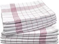Dyckhoff Geschirrtuch KARO / Halbleinen - 50x70 cm, (Set, 10-tlg)
