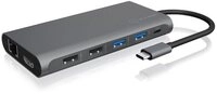 ICY BOX Laptop-Dockingstation IB-DK4050-CPD, USB-C, USB 3.0, drei