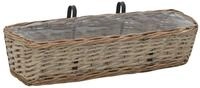 vidaXL Blumentopf, Balkon-Blument&ouml;pfe 2 Stk. Weide mit PE-Auskleidung 60 cm
