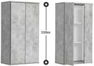 mokebo Mehrzweckschrank Der Schlanke (60x110 cm, mit 2 Einlegeb&ouml;den)...