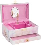 goki Aufbewahrungsbox Musikspieldose Ballerina mit Melodie "Schwanensee"
