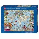 HEYE Puzzle Quirky World, 2000 Puzzleteile bunt