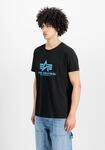 T-Shirt ALPHA INDUSTRIES "Basic T-Shirt", Herren, Gr. M, schwarz (schwarz, blau),