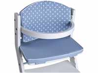 tiSsi® Kinder-Sitzauflage Kronen blau, für tiSsi® Hochstuhl, Made in Europe