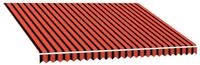 vidaXL Markise Markisenbespannung Canvas Orange & Braun 3,5x2,5 m (1-St)