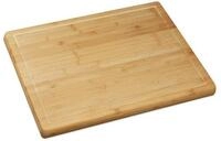 relaxdays Schneidebrett Bambus mit Saftrille, Bambus, (1-St)