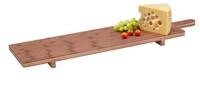 Spetebo Servierplatte XXL Massivholz Servierbrett mit Griff - 100 x 26 cm, Holz,