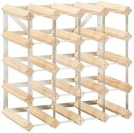 vidaXL Weinregal Weinregal f&uuml;r 20 Flaschen Massivholz Kiefer, 1-tlg.